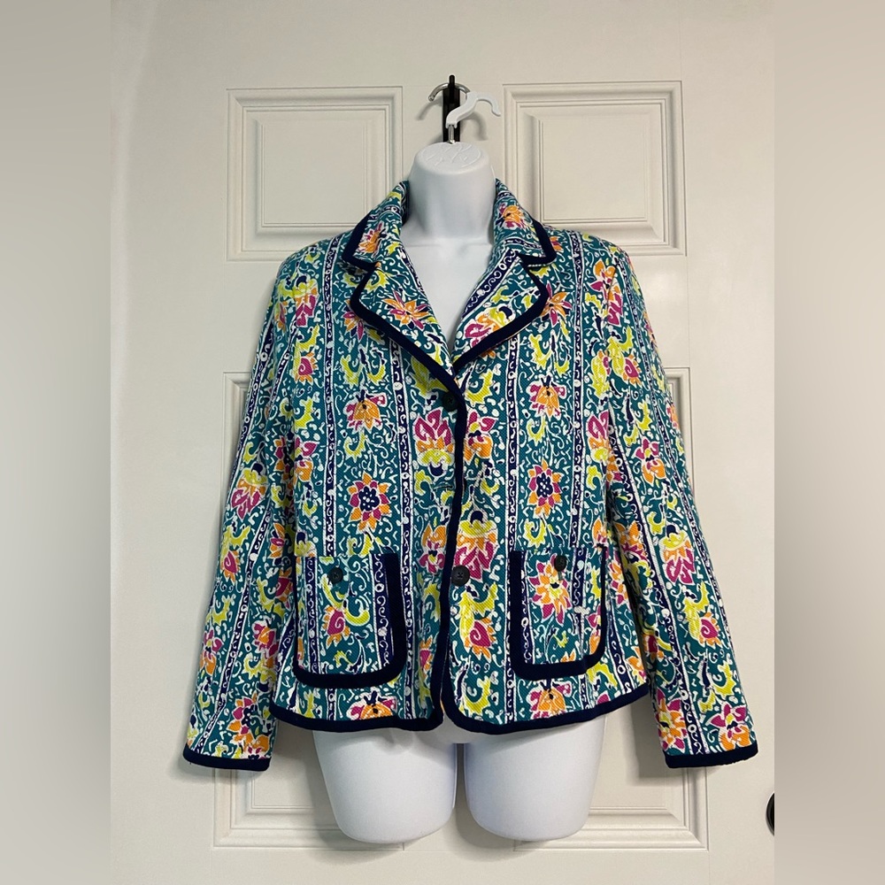 REDD Jeans VINTAGE MultiColor Floral Striped Blazer Jacket
